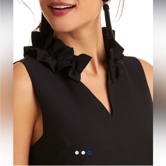 Vineyard vines gathered ruffle vneck shift dress size 00 - Picture 3 of 15